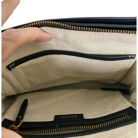 Botkier Black Leather Small Cross Body Purse Minimalist Office Professional Y2K - Picture 6 of 11